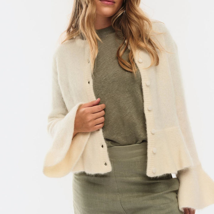 ELLA & IL Maren Chunky Cardigan Bright White