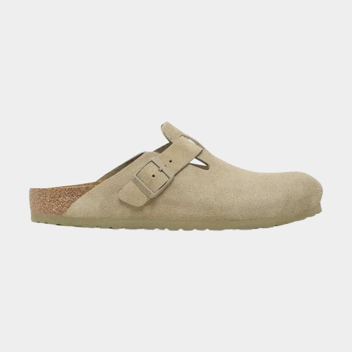 Birkenstock Boston Regular Suede Leather Faded Khaki M