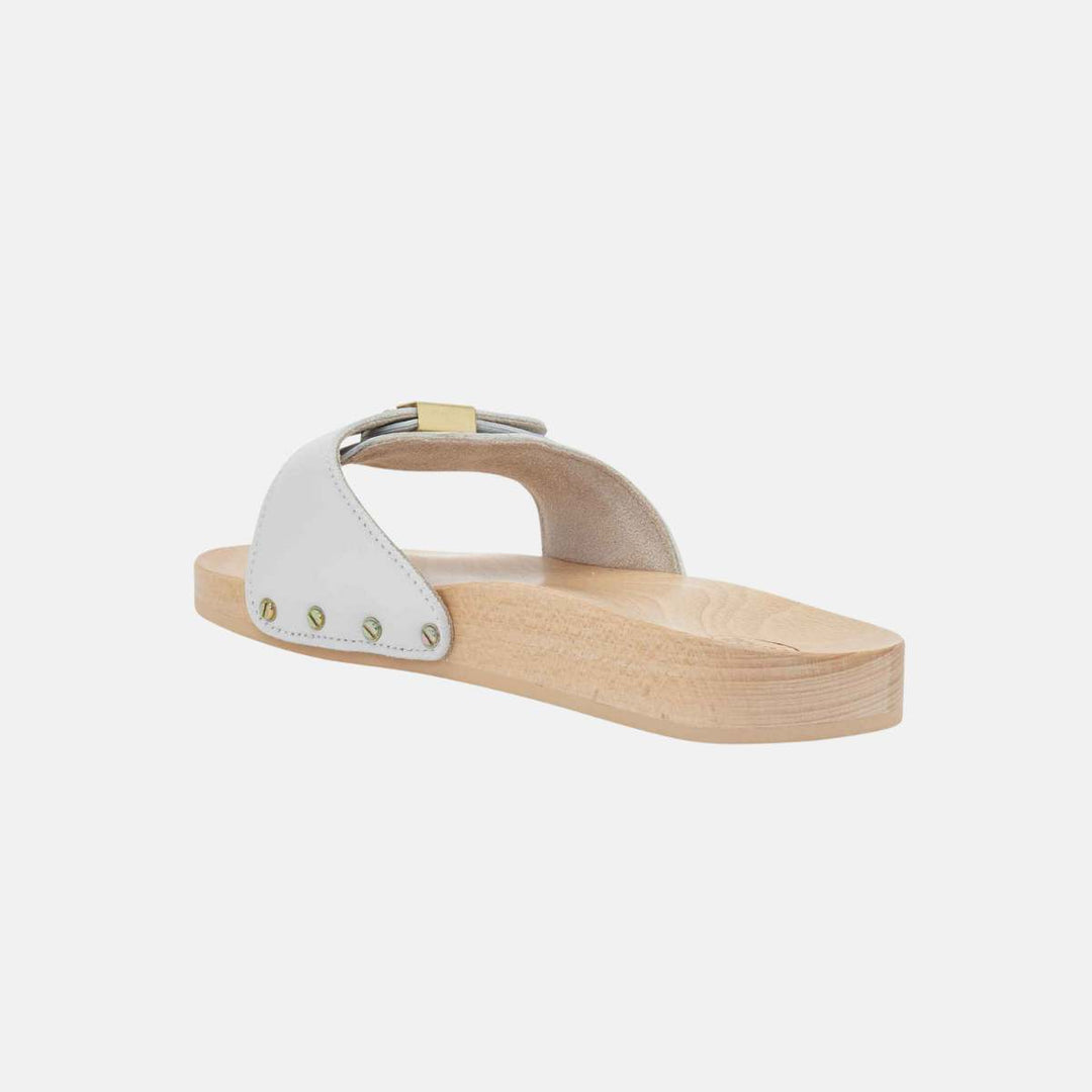 Scholl Pescura Mules Flat White W