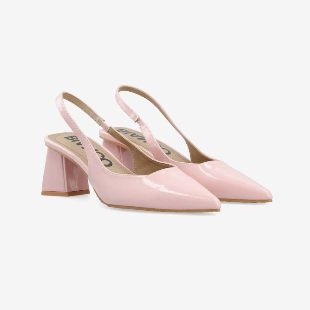 Bianco Biamaralyn Slingback Patent Dusty Pink W