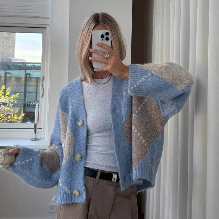 Noella N-Laiana Knit Cardigan Sky Blue Mix