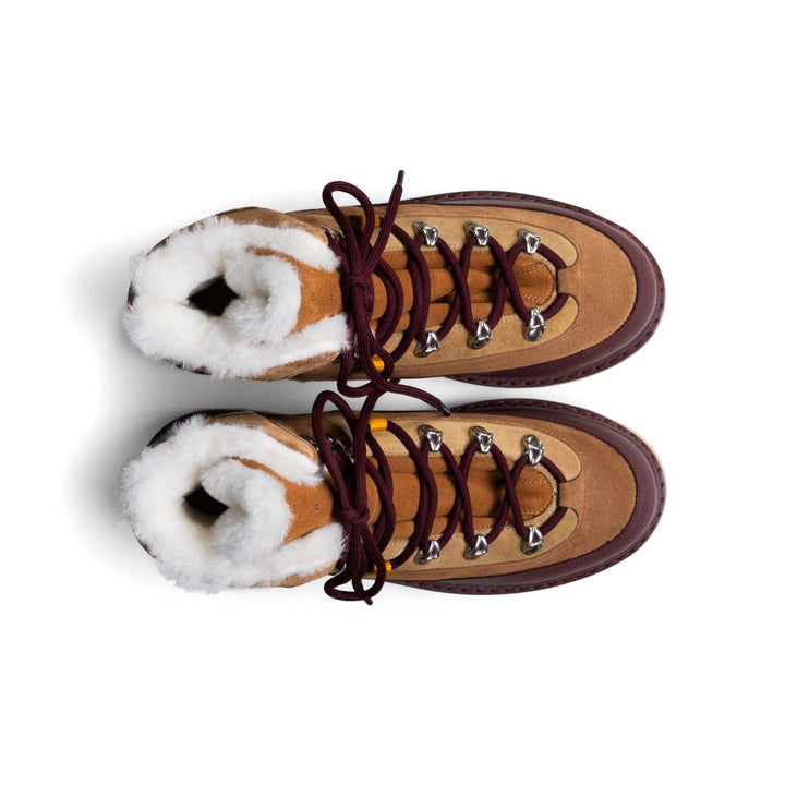 Mono Tag Cap Leather/Suede Wine/Cognac W