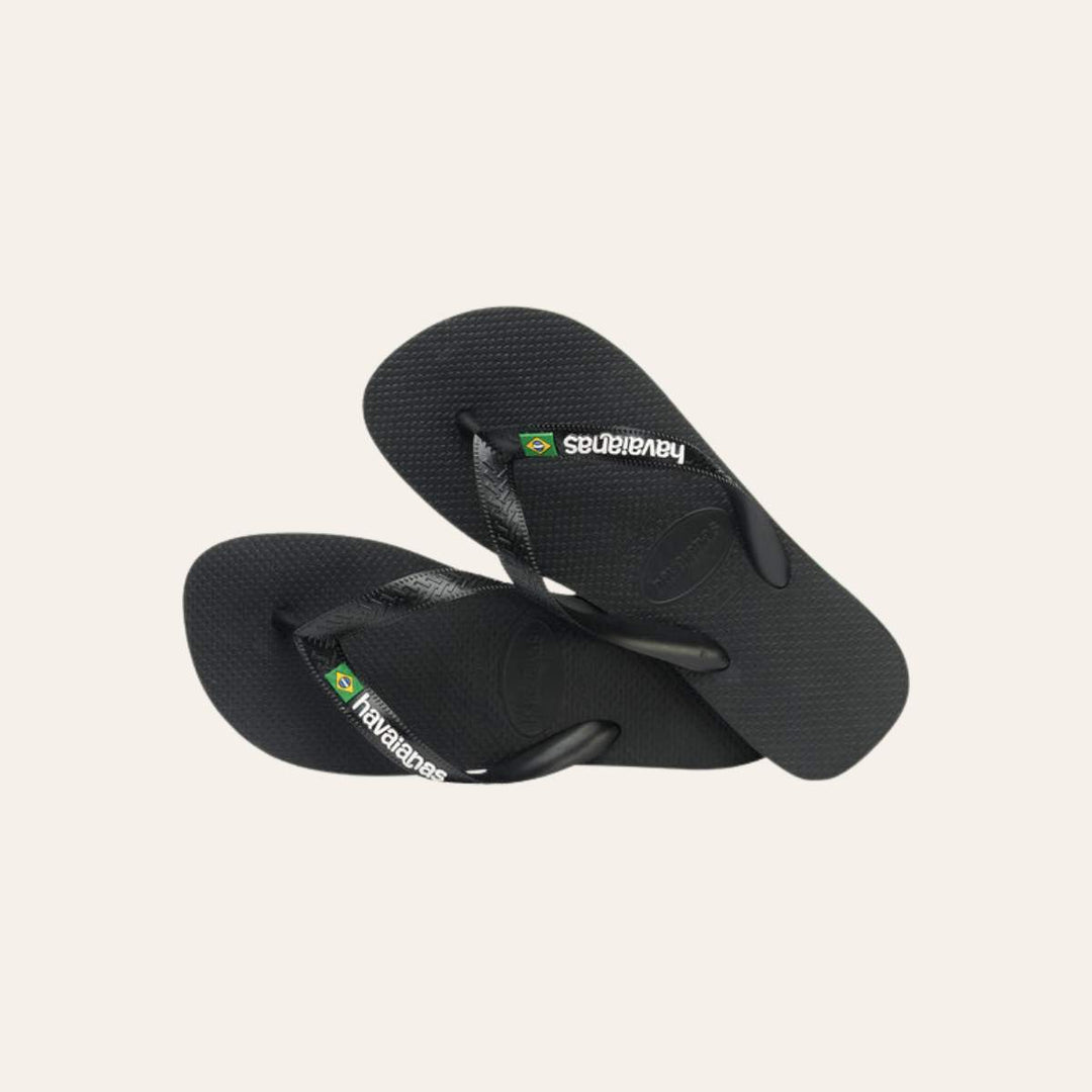 Havaianas Brasil Logo Kids Black/Black