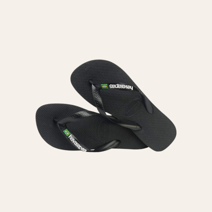 Havaianas Brasil Logo Kids Black/Black