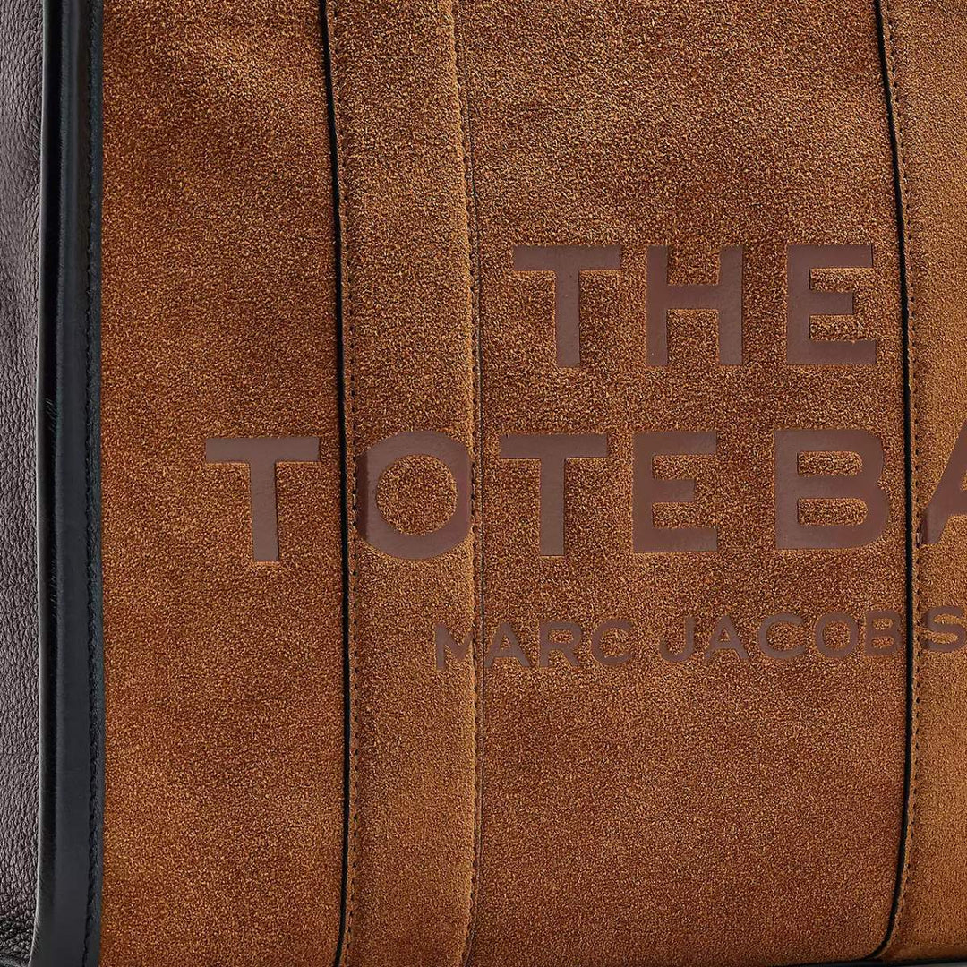 Marc Jacobs The Medium Tote Suede Leather Blocked Copper
