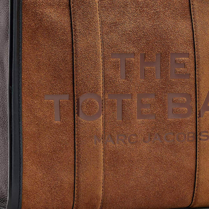 Marc Jacobs The Medium Tote Suede Leather Blocked Copper