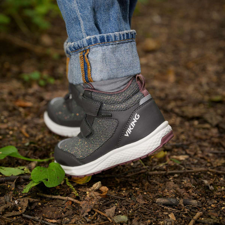 Viking Bouncy Glitter Mid GTX Charcoal B