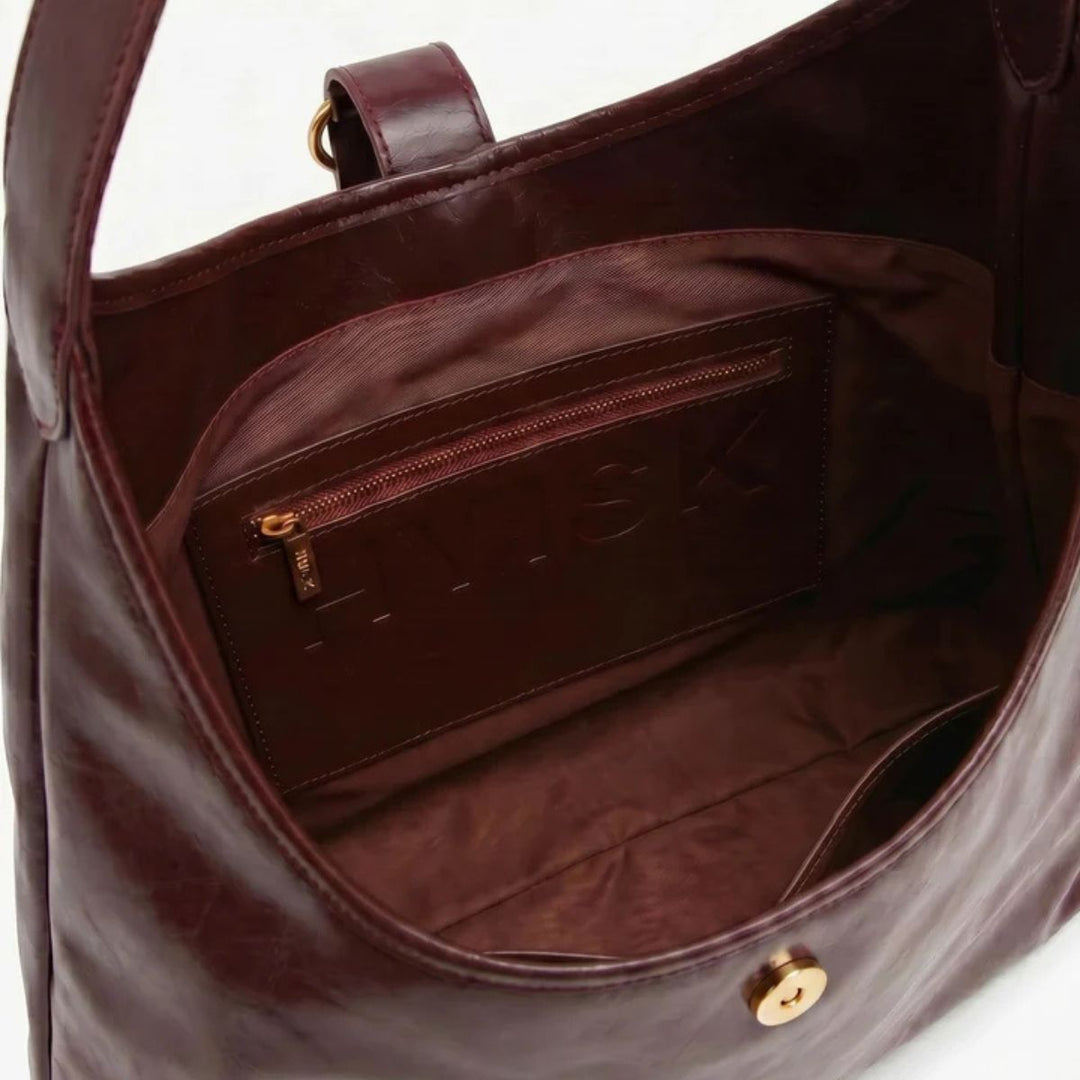 HVISK Lola Raw Structure Hardware Deep Burgundy
