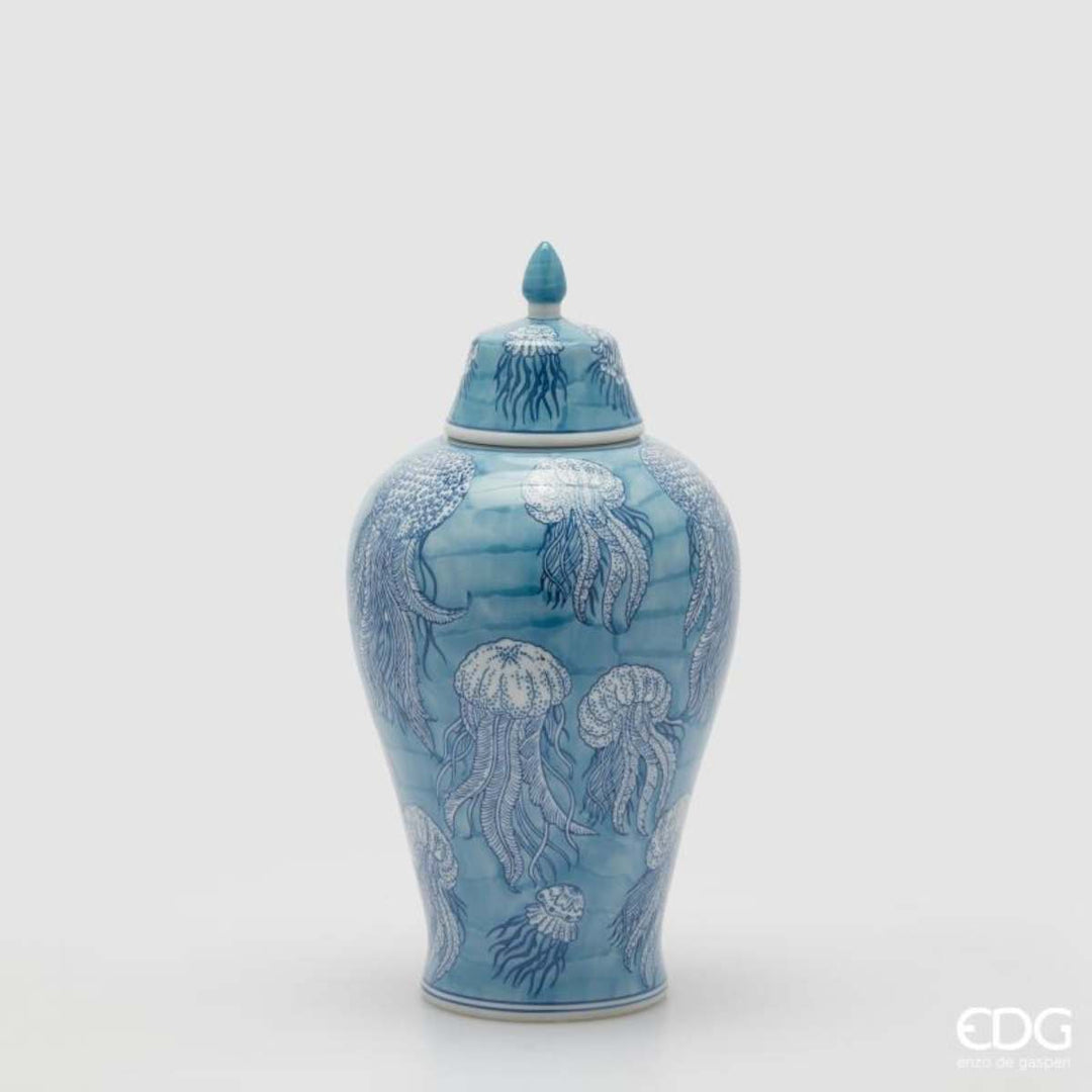 EDG Contenitore Decorativo Medusa White / Blue