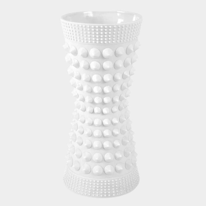 Jonathan Adler Charade Studded Taper Vase White
