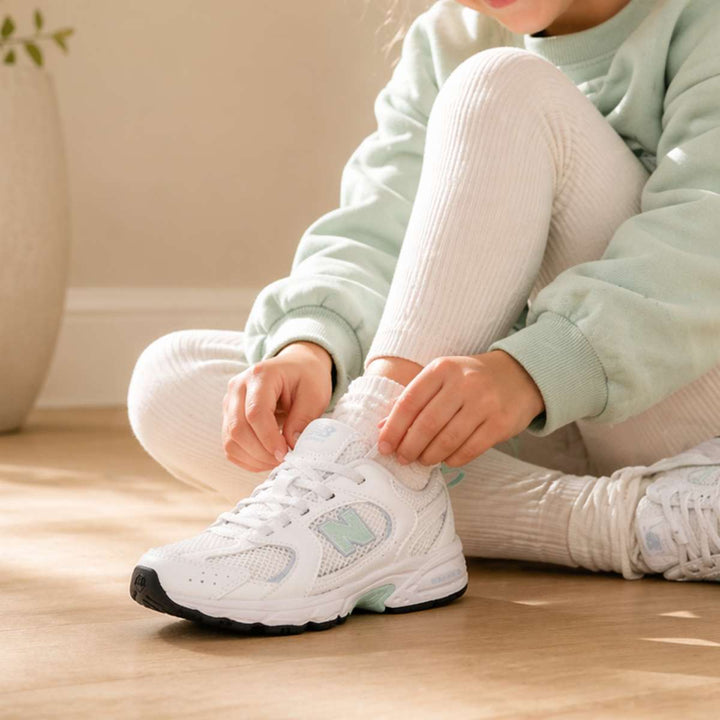 New Balance P530 Kids White with Cosmic Jade
