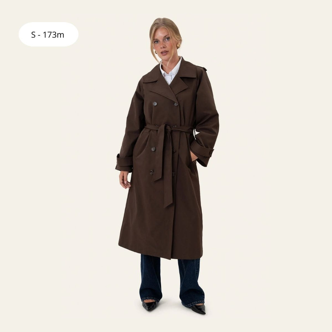 BYIC EvieIC Trenchcoat Chocolate Brown