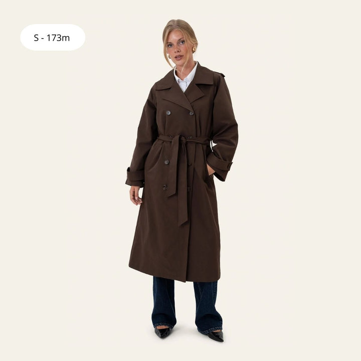 BYIC EvieIC Trenchcoat Chocolate Brown
