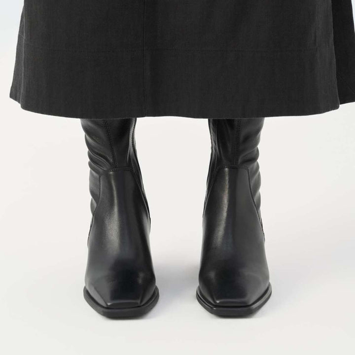 Vagabond Hedda Støvlett Svart Stretchy Skinn