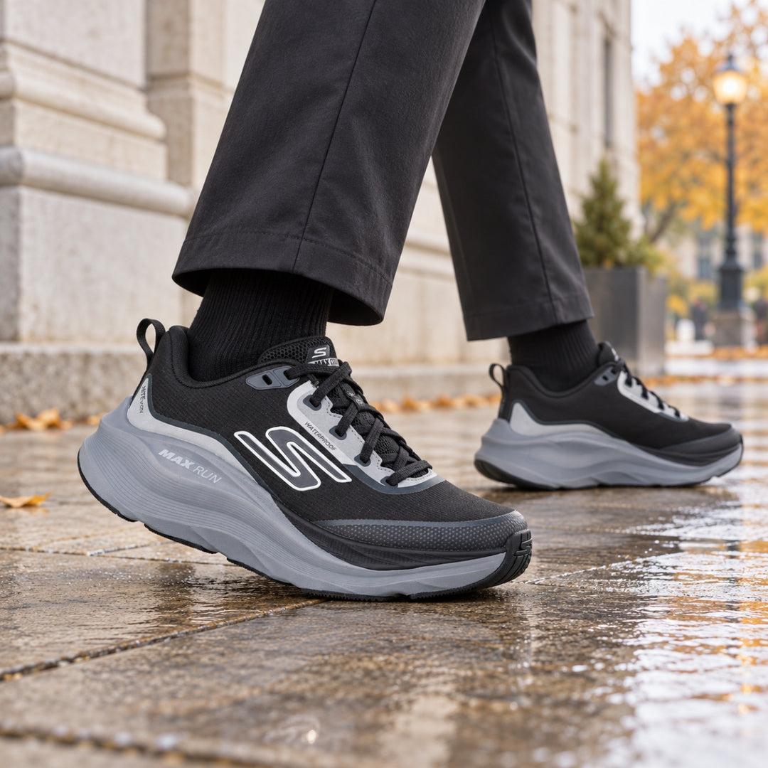 Skechers Max Cushioning Max Run Vorteza Waterproof Black BLK W