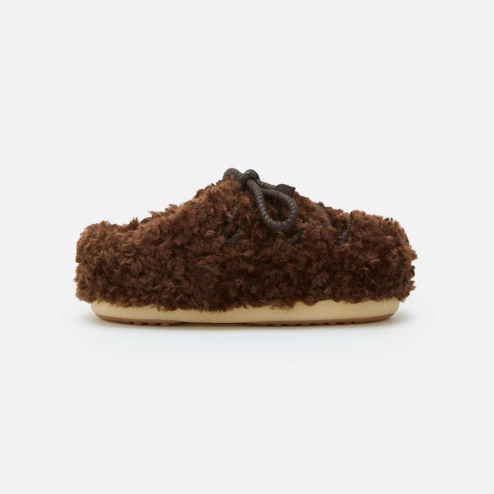 Moon Boots EVX Mule Curly Dark Brown