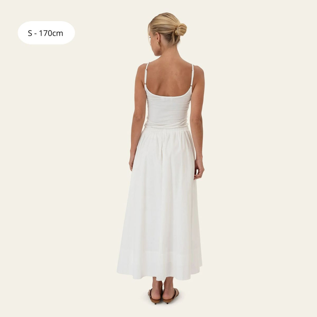 BYIC MilleIC Long Skirt Beige White