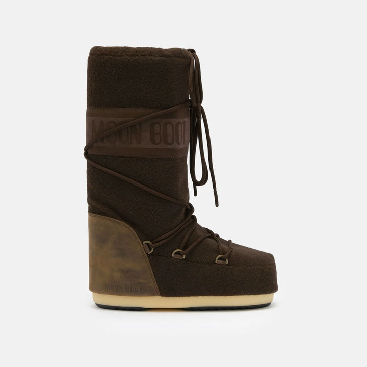 Moon Boot Icon Nubuck Felt Dark Brown