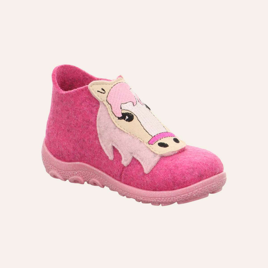 Superfit Slipper Happy Wollfilz Rosa B