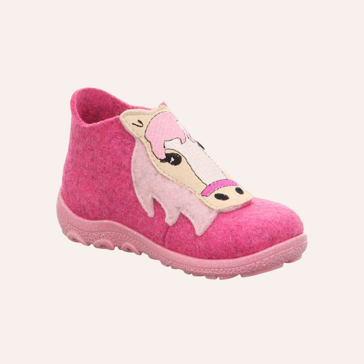Superfit Slipper Happy Wollfilz Rosa B