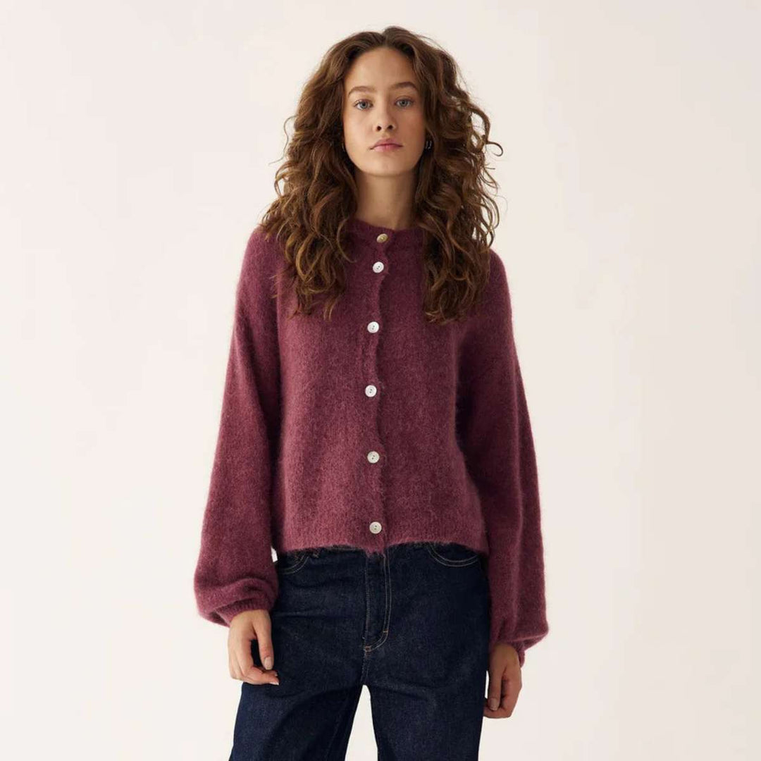 Noella Kae Knit Cardigan Rust