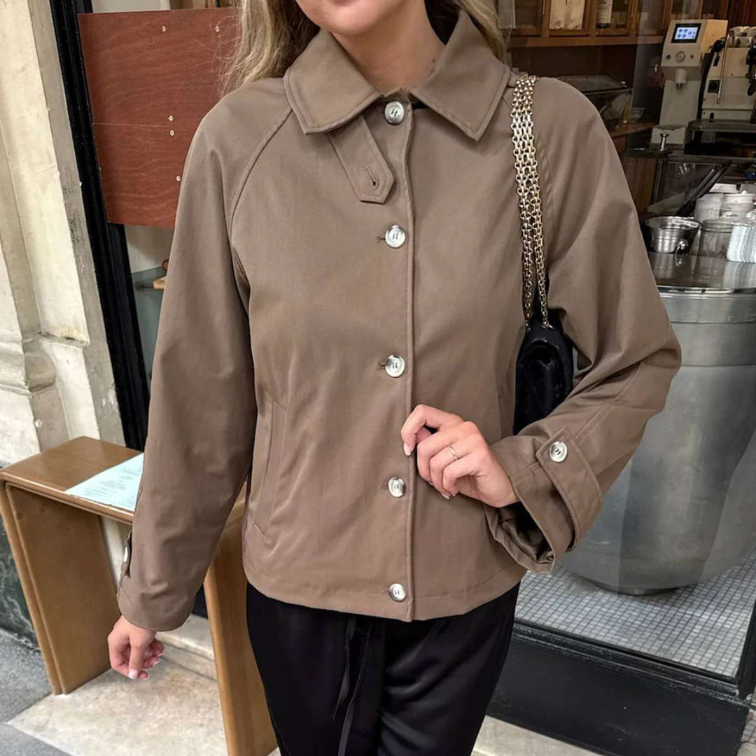 BYICA Avaic Short Trenchcoat Dark Brown