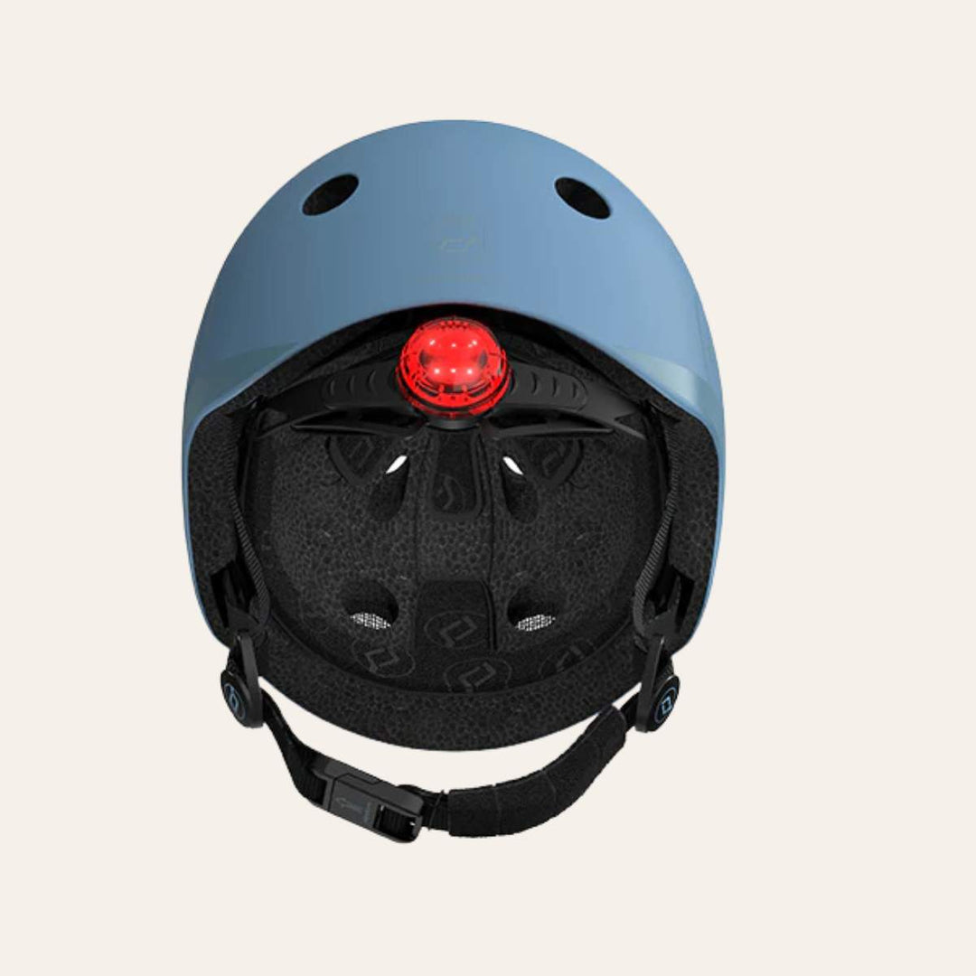 Scoot & Ride Sykkelhjelm 51-55cm m/LED Steel