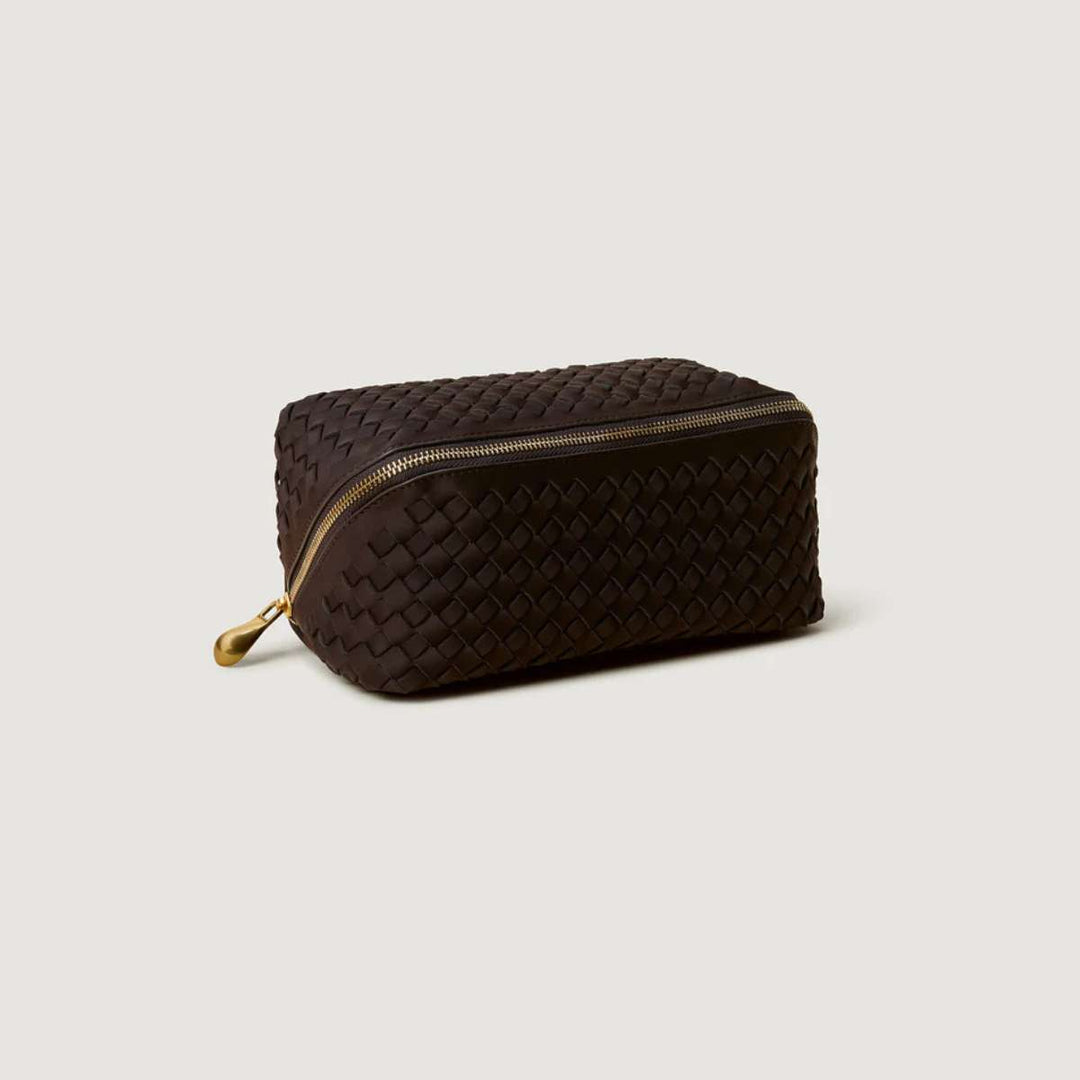 Naghedi Caravan Medium Cosmetic Case Chocolate