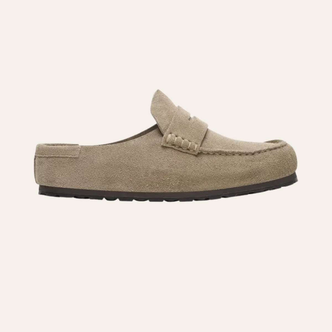 Birkenstock Naples Wrapped Suede Leather Taupe M
