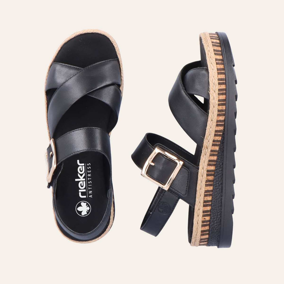 Rieker Sandal V7951 Svart W