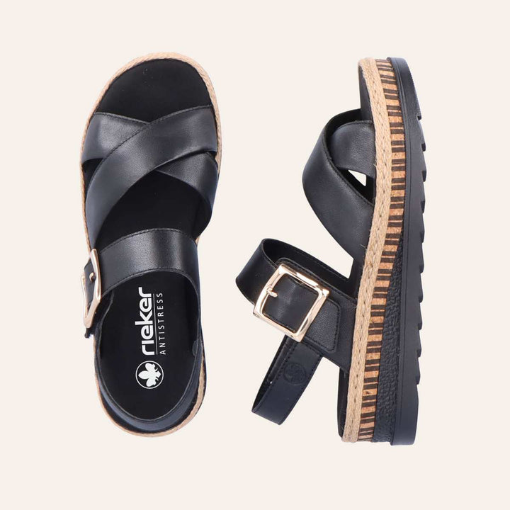 Rieker Sandal V7951 Svart W