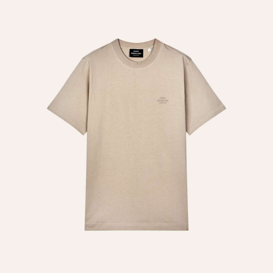 Mads Nørgaard Cotton Jersey Frode Logo Tee Plaza Taupe