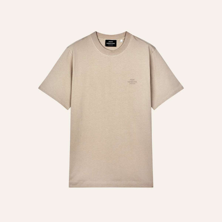 Mads Nørgaard Cotton Jersey Frode Logo Tee Plaza Taupe
