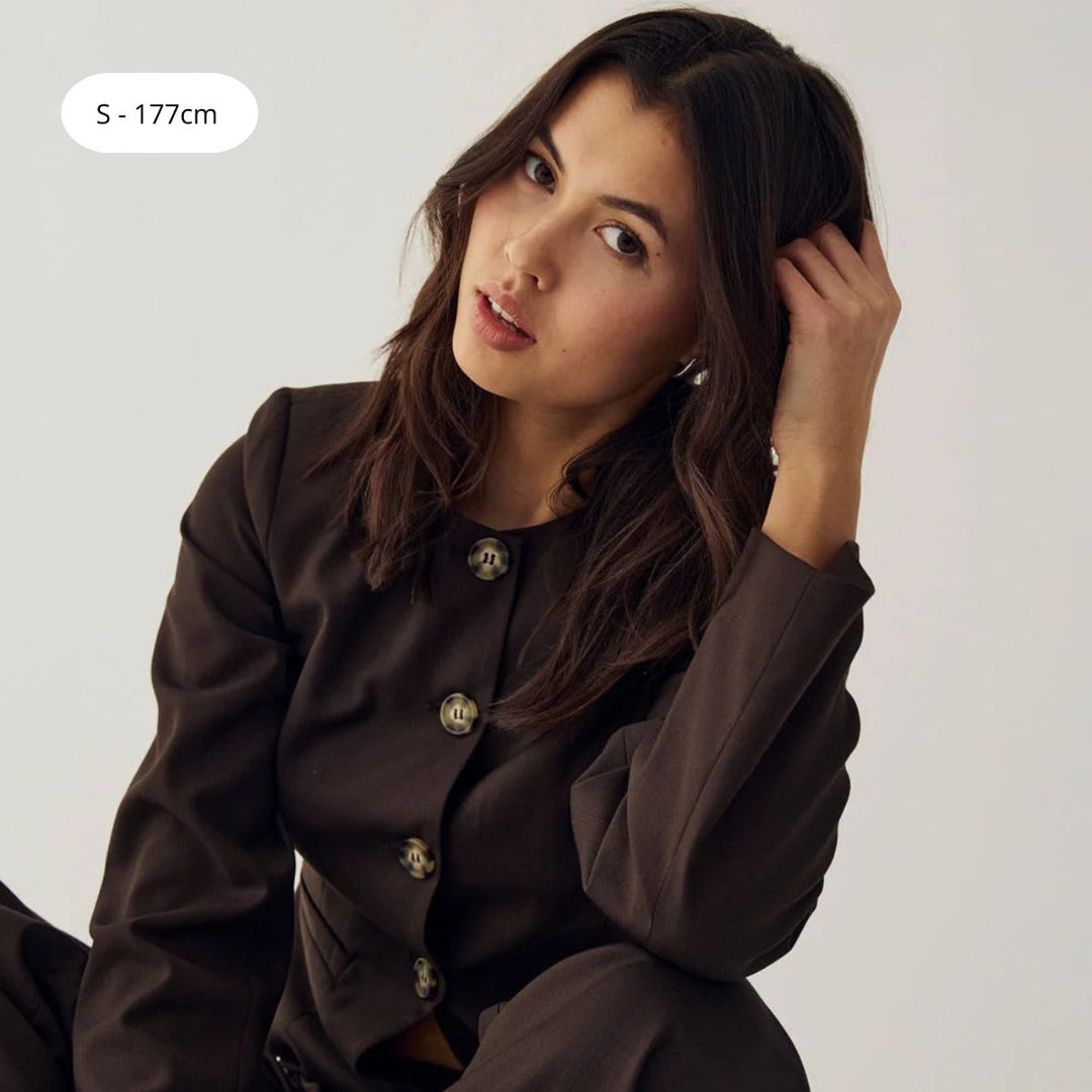 Noella Kasaundra LS Blazer Chocolate