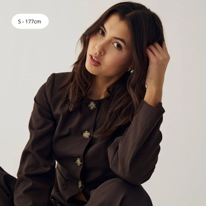 Noella Kasaundra LS Blazer Chocolate