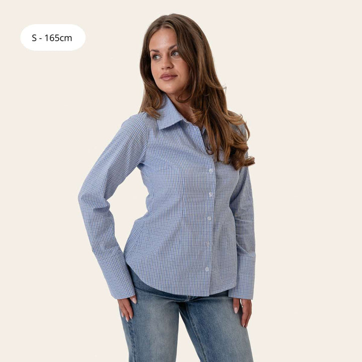 BYIC SiljeIC Shirt Blue White Checks