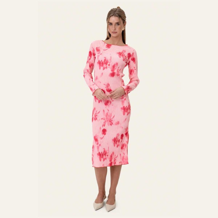 BYIC OdaIC Dress Abstract Pink Flower Print