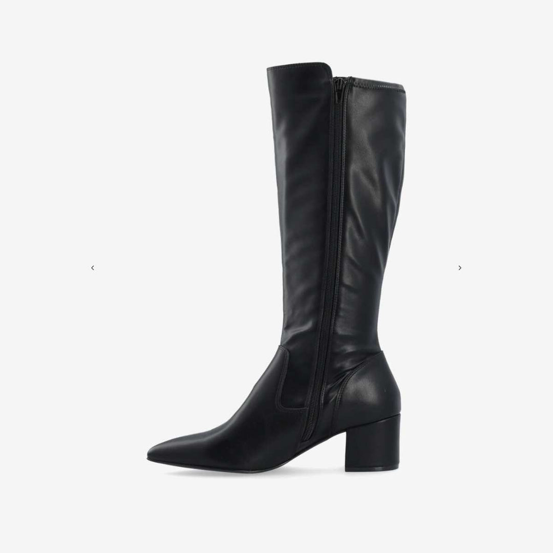 Bianco Biadevived Stretch Knee High Boot Smooth Black W