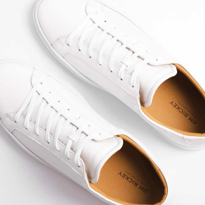Jim Rickey Spin Leather Sneakers White