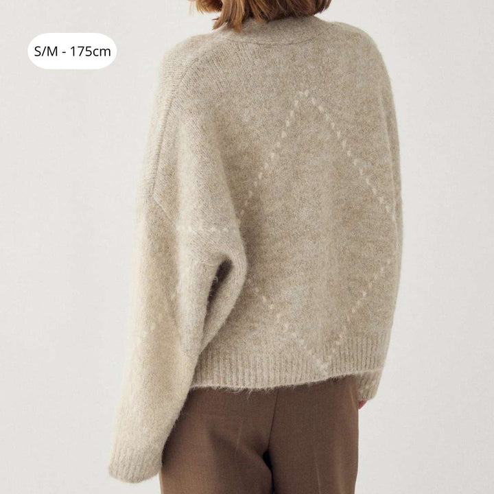 Noella N-Laiana Knit Cardigan Beige Mix