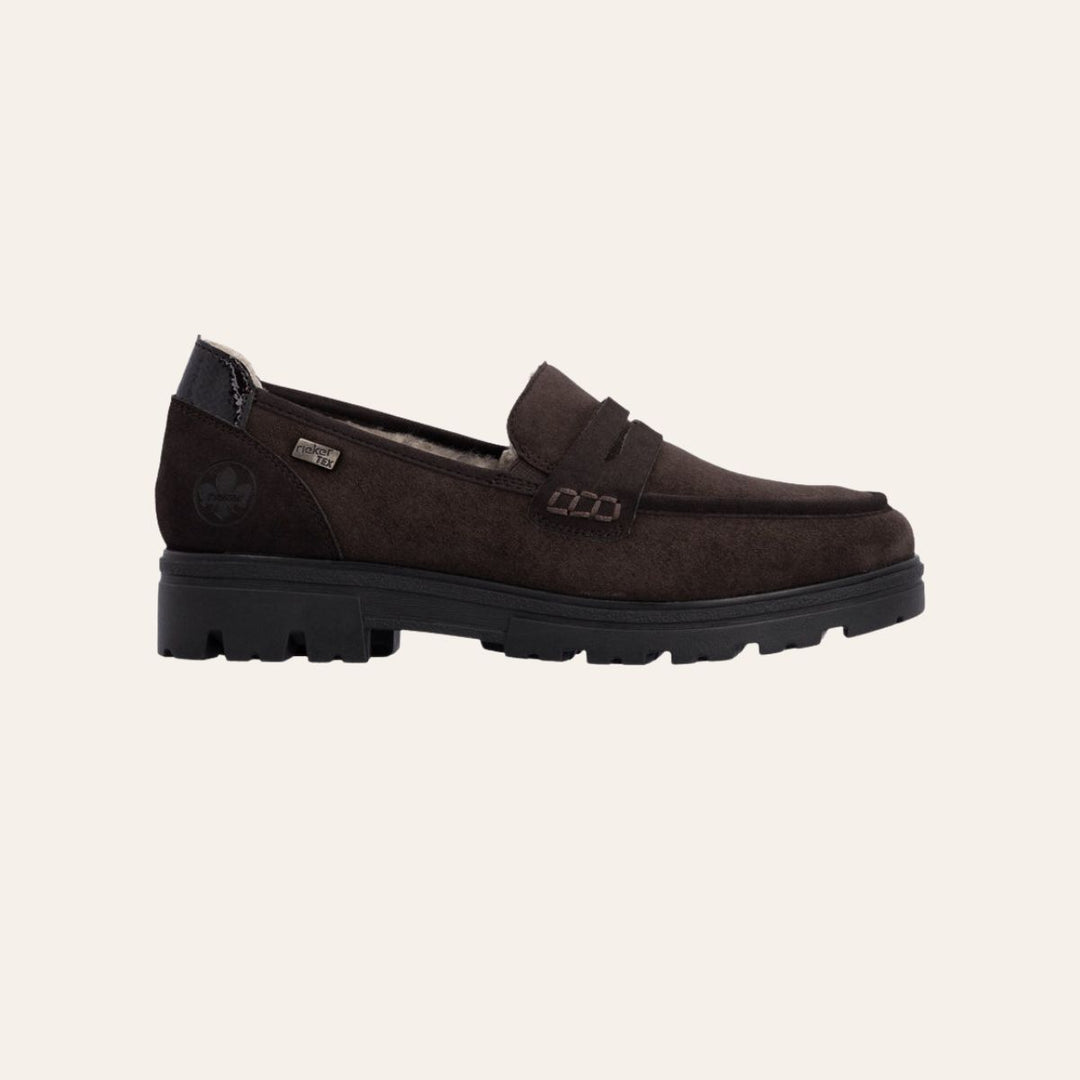 Rieker Mokasin Ekstra Bred Brown W