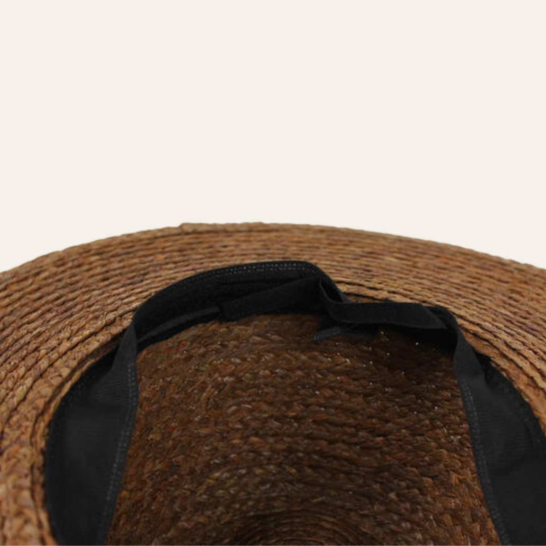 Montecristo Bahamas Wide Brim Raffia Hat, Brown