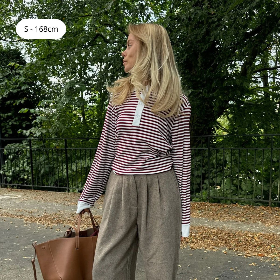 BYIC CarlyIC Polo Bordeaux Stripes