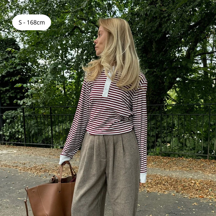 BYIC CarlyIC Polo Bordeaux Stripes