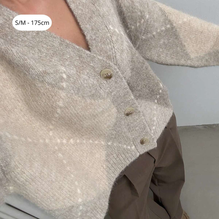 Noella N-Laiana Knit Cardigan Beige Mix