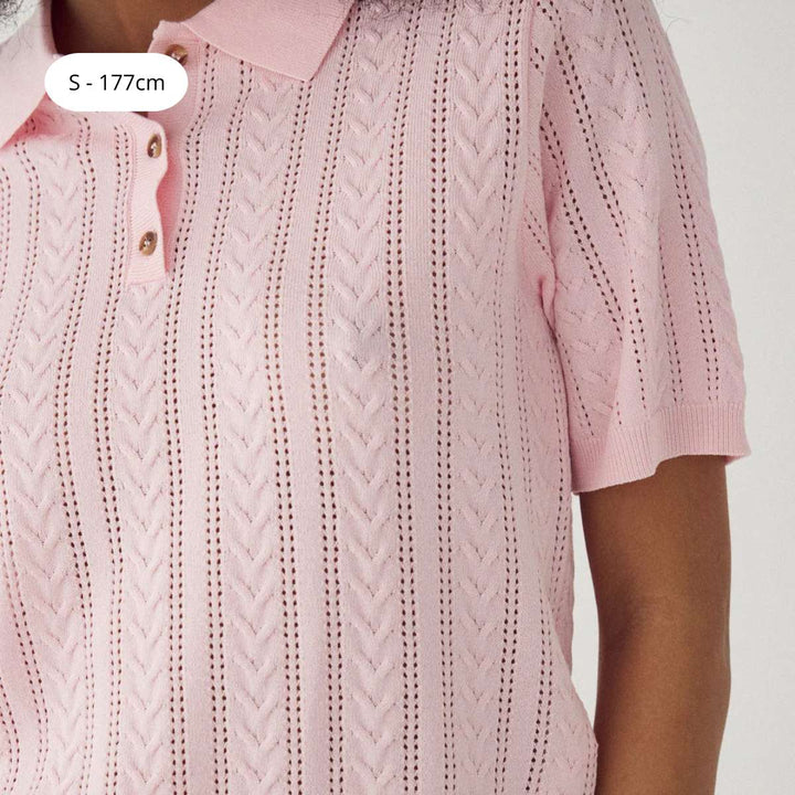 Noella N-Mecca Knit Polo Baby Pink
