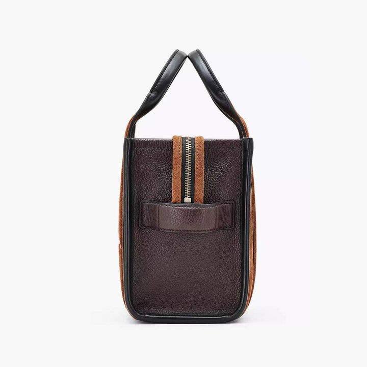 Marc Jacobs The Small Tote Suede Leather Blocked Copper