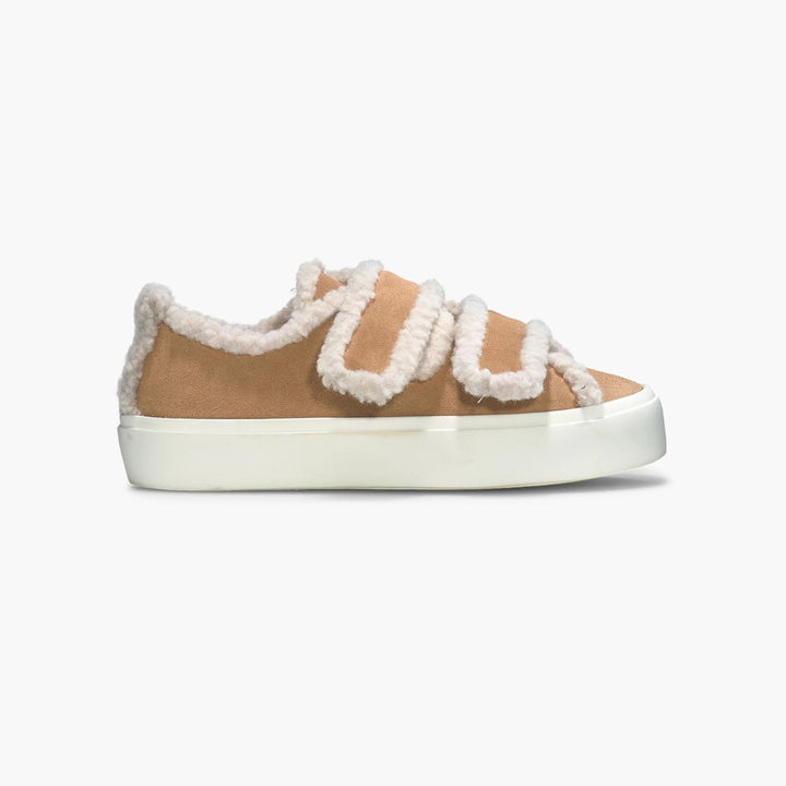 Inuikii Shearling Low Velcro Beige - sneakers fra Inuikii, bilde 2