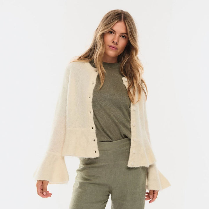 ELLA & IL Maren Chunky Cardigan Bright White