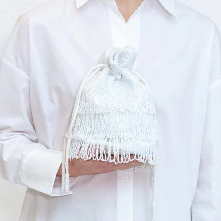 Hvisk Mira Pouch Beaded Pearl